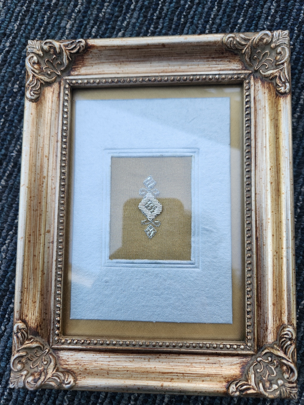 Ornate Gold Decorative Picture Frame with Matting